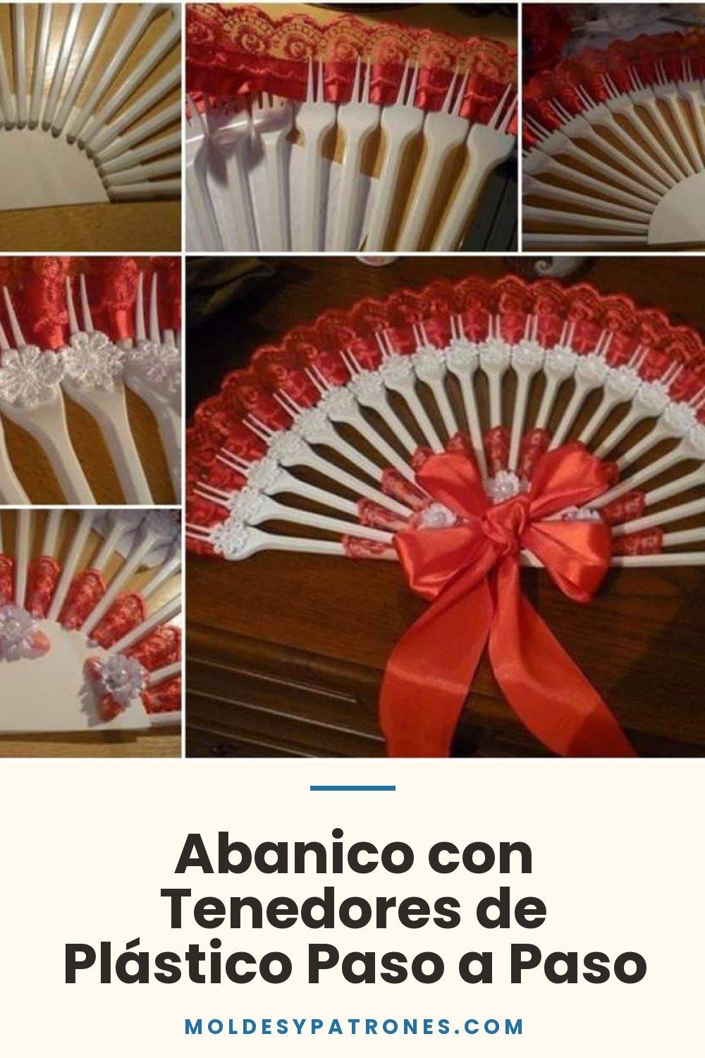 Abanico con Tenedores de Plástico Paso a Paso