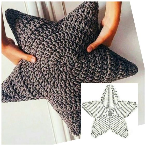 almohadas de estrellas de crochet 6