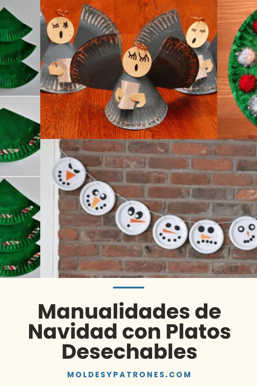 Manualidades de Navidad con Platos Desechables