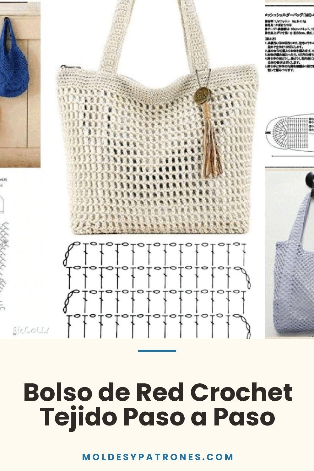 Bolso de Red Crochet Tejido Paso a Paso