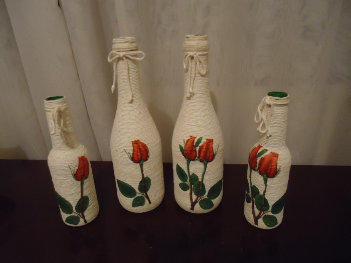 botellas decoradas hilo 4