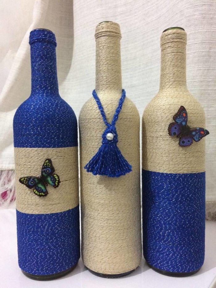 botellas decoradas hilo 6