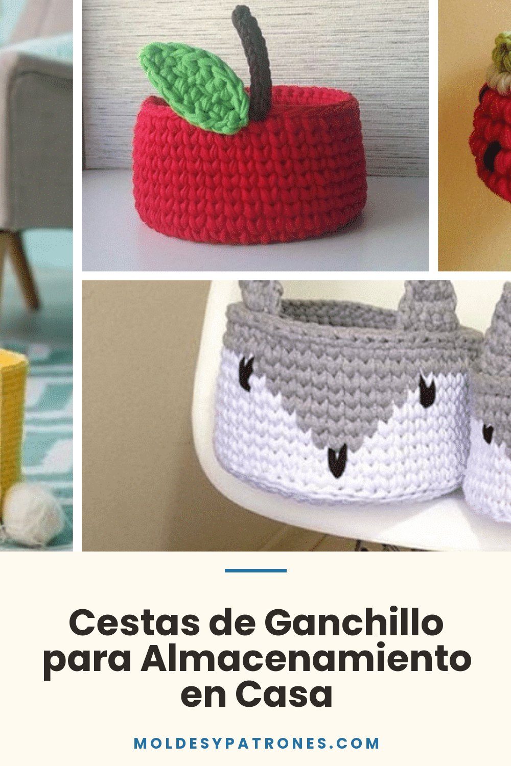 Cestas de Ganchillo para Almacenamiento en Casa