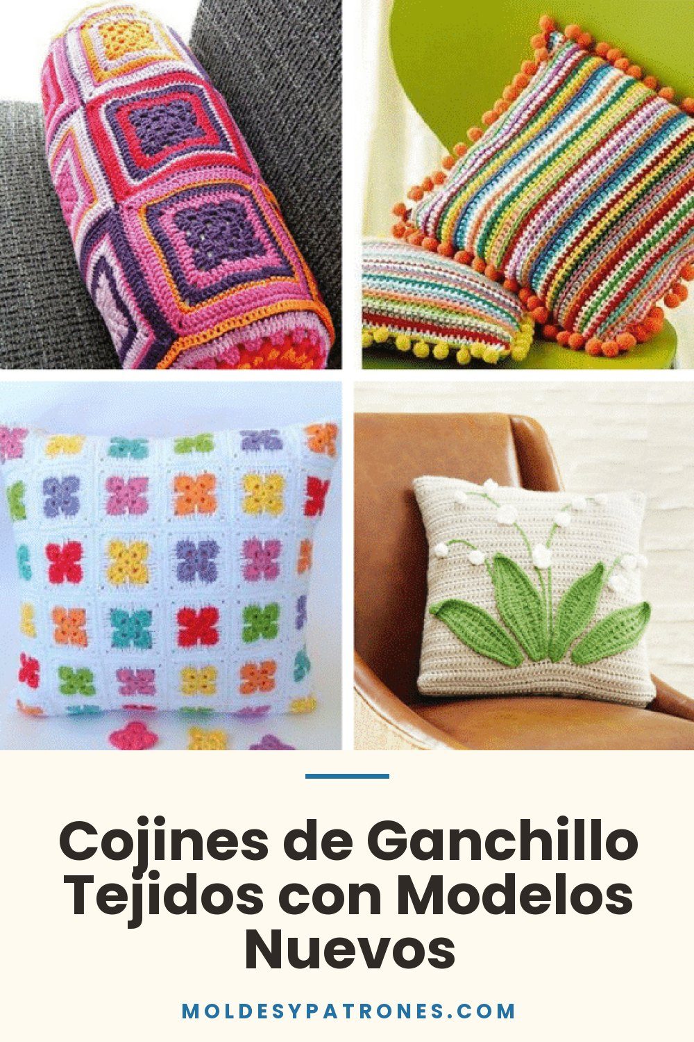 Cojines de Ganchillo Tejidos con Modelos Nuevos