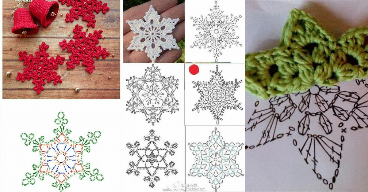 como hacer estrellas en tejido crochet para navidad