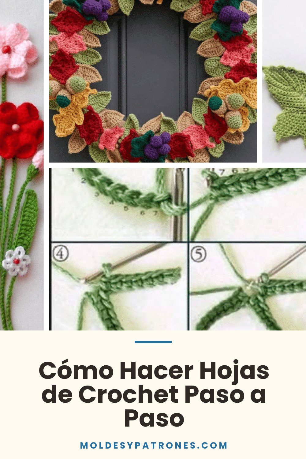 Cómo Hacer Hojas de Crochet Paso a Paso