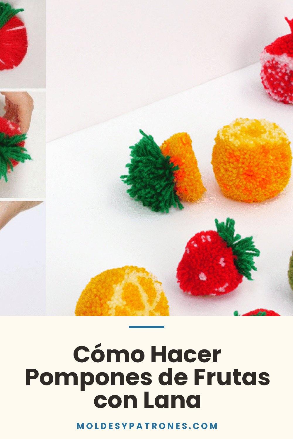 Cómo Hacer Pompones de Frutas con Lana