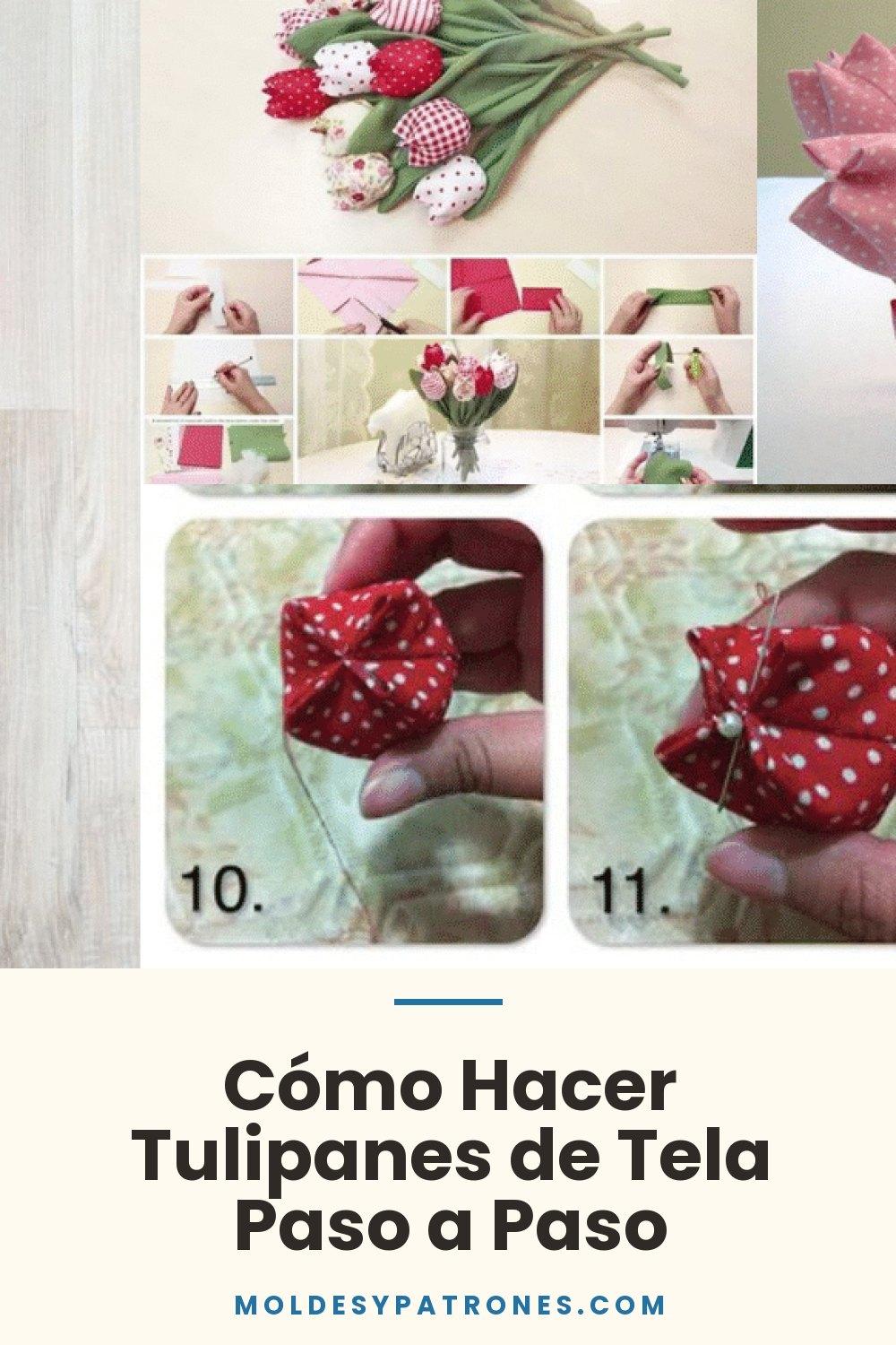 Cómo Hacer Tulipanes de Tela Paso a Paso