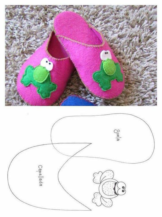 como hacer zapatos de fieltro para bebes 5