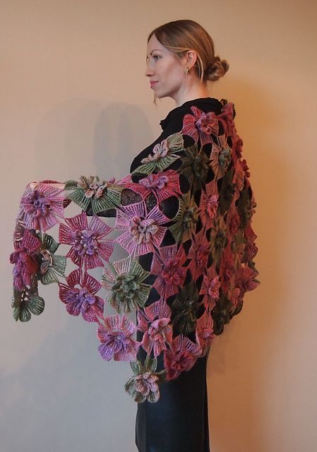 como tejer bufanda a crochet flores 6