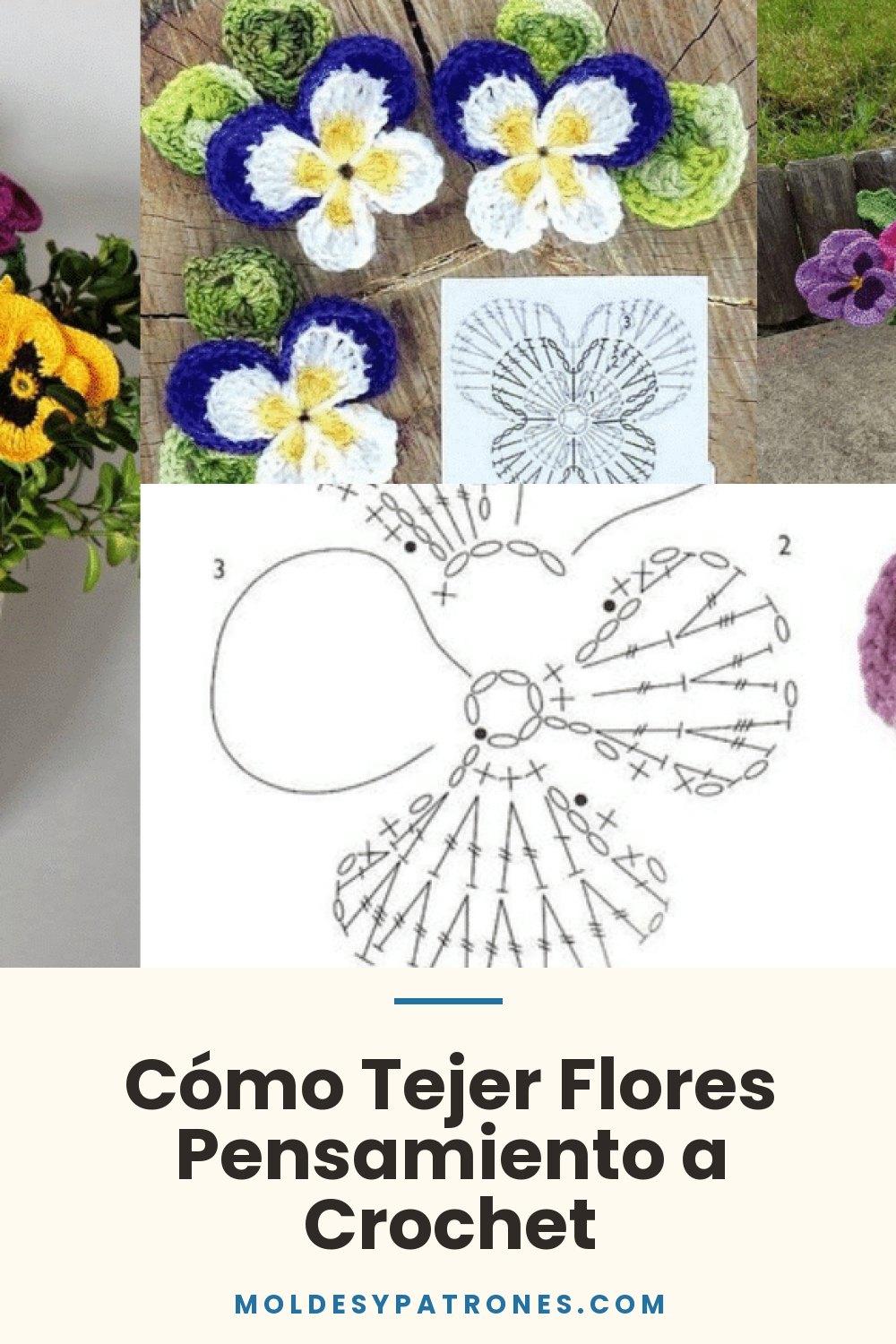 Cómo Tejer Flores Pensamiento a Crochet