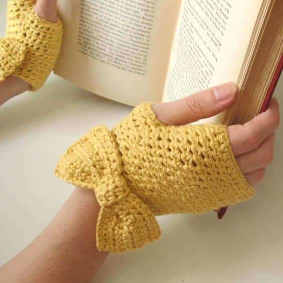 como tejer guantes sin dedos 1