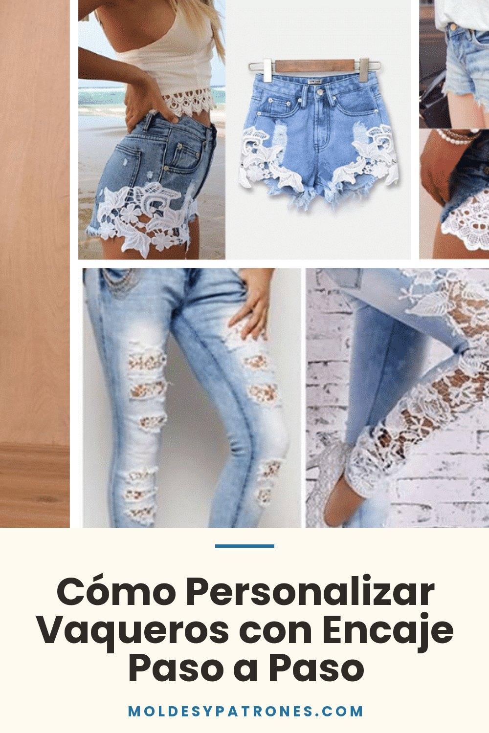 Cómo Personalizar Vaqueros con Encaje Paso a Paso