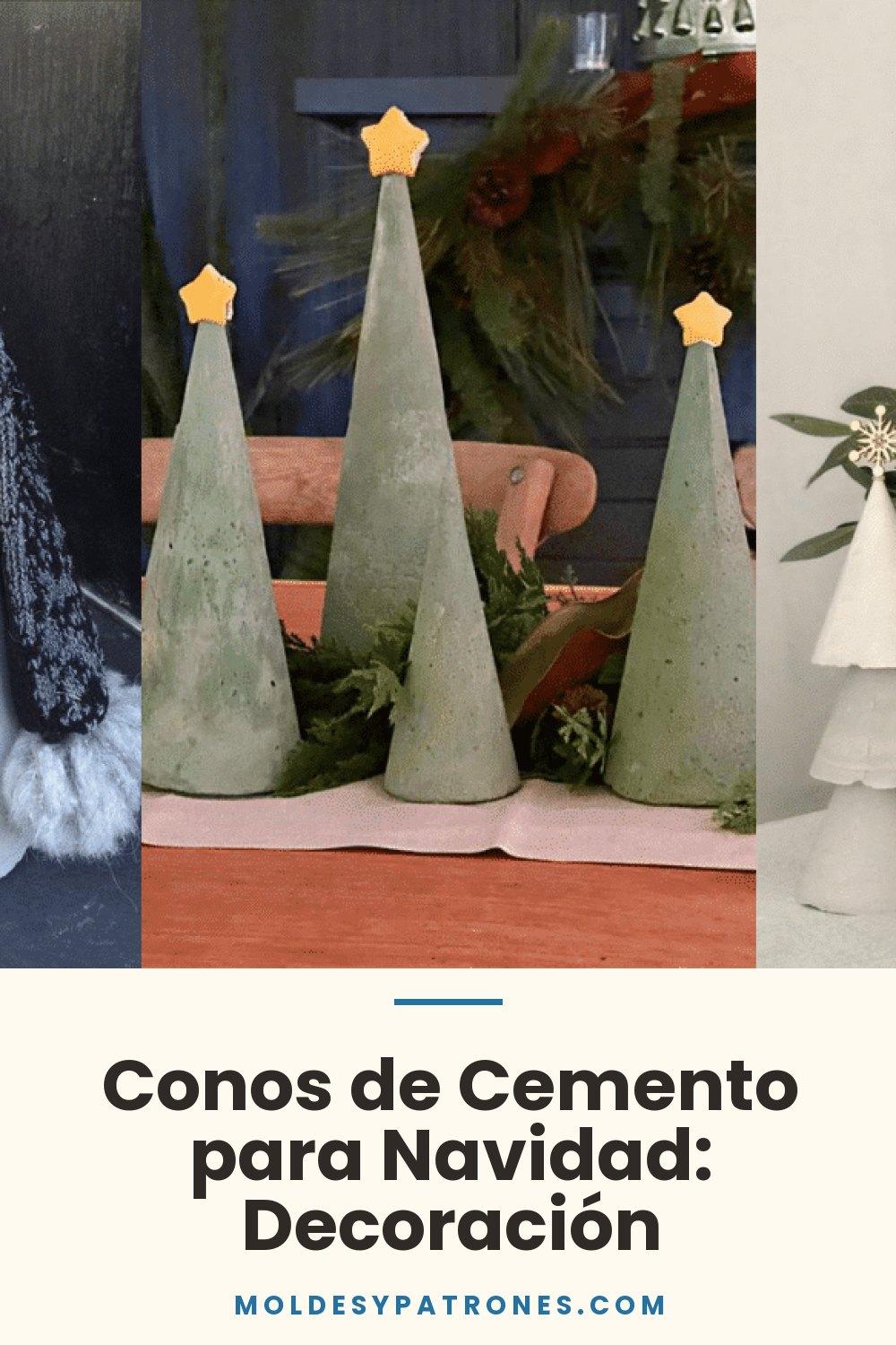 Conos de Cemento para Navidad: Decoración