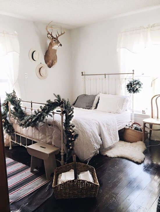 decorar dormitorio navidad