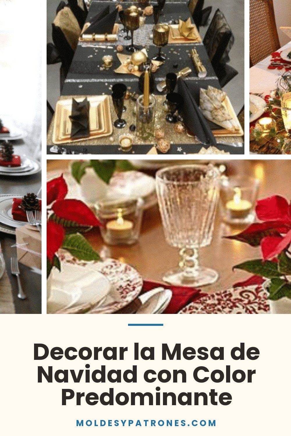 Decorar la Mesa de Navidad con Color Predominante