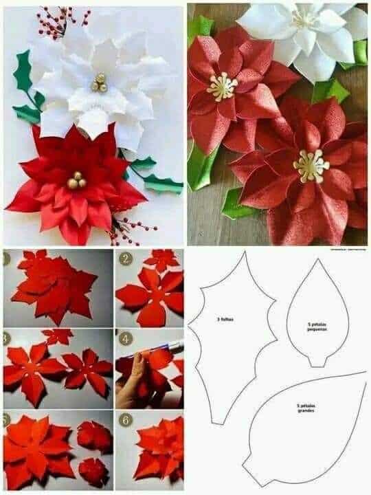 diferentes moldes de flores navidenas 1