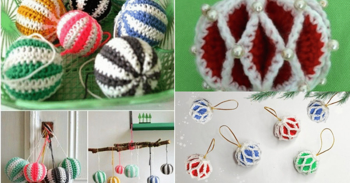 esferas navidenas hechas con lana