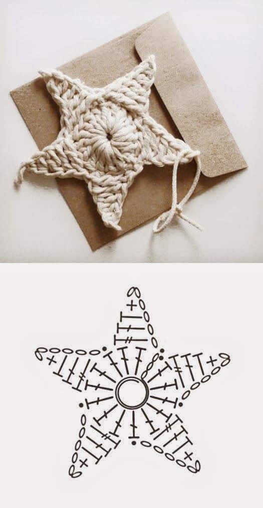 estrellas en tejido crochet para navidad 2
