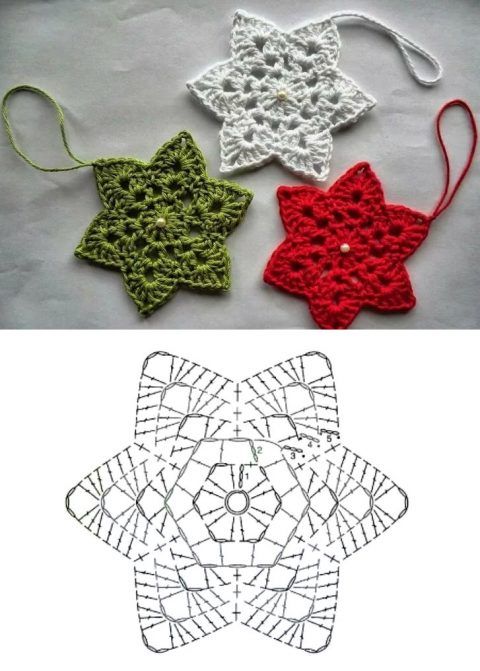 estrellas en tejido crochet para navidad 8