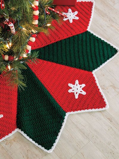 falda crochet ganchillo para arbol de navidad 7