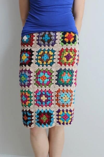 faldas de crochet con cuadros 4