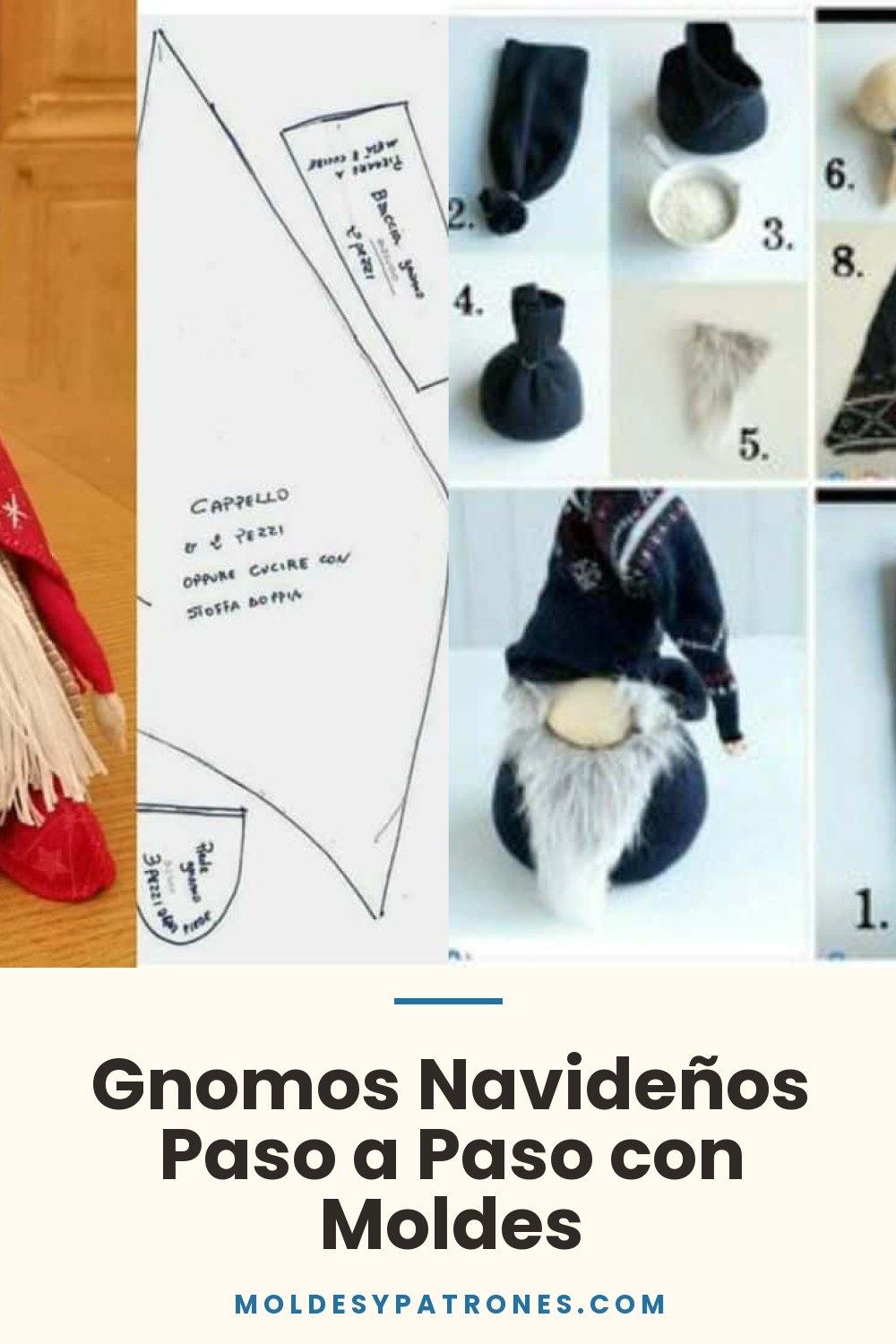 Gnomos Navideños Paso a Paso con Moldes