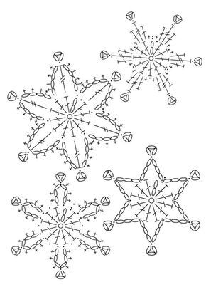 graficos de copos de nieve de crochet 2