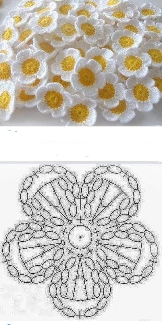 hermosas flores de crochet con graficos 5
