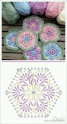 hexagonos a crochet tutorial ideas 2