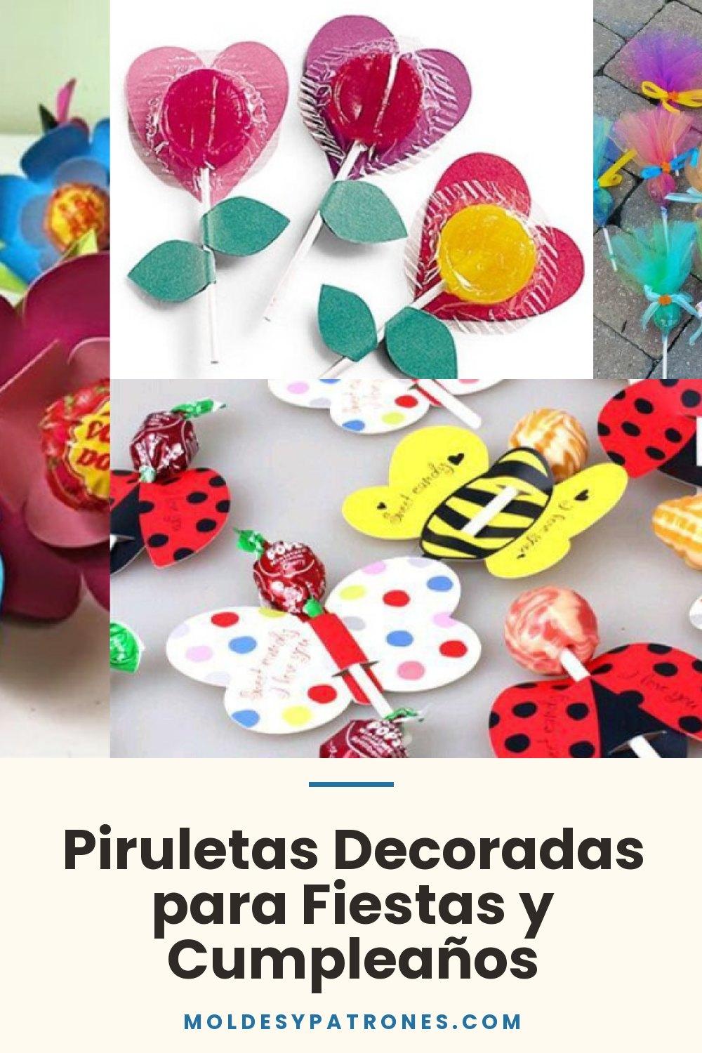 Piruletas Decoradas para Fiestas y Cumpleaños