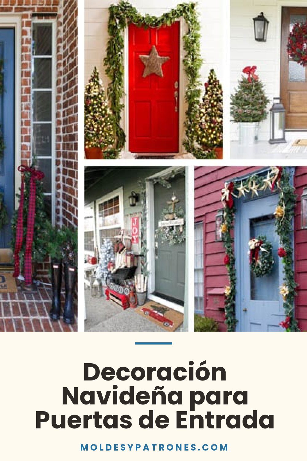 Decoración Navideña para Puertas de Entrada