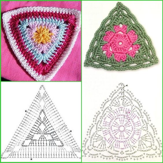 ideas de triangulos en crochet 4
