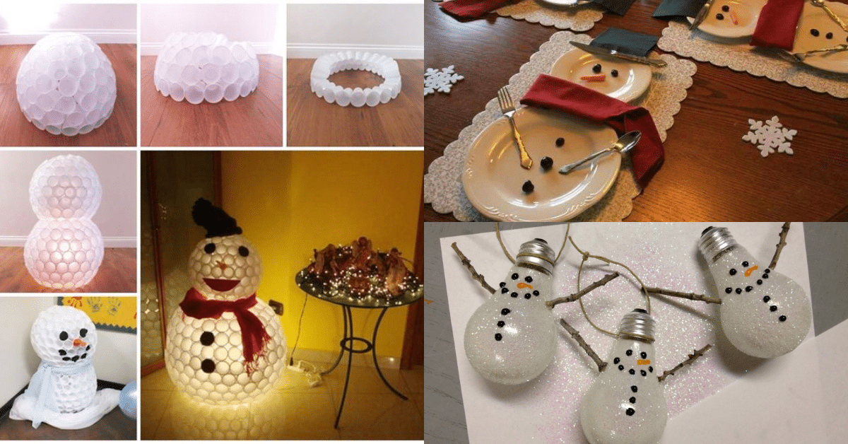 ideas para crear munecos de nieve