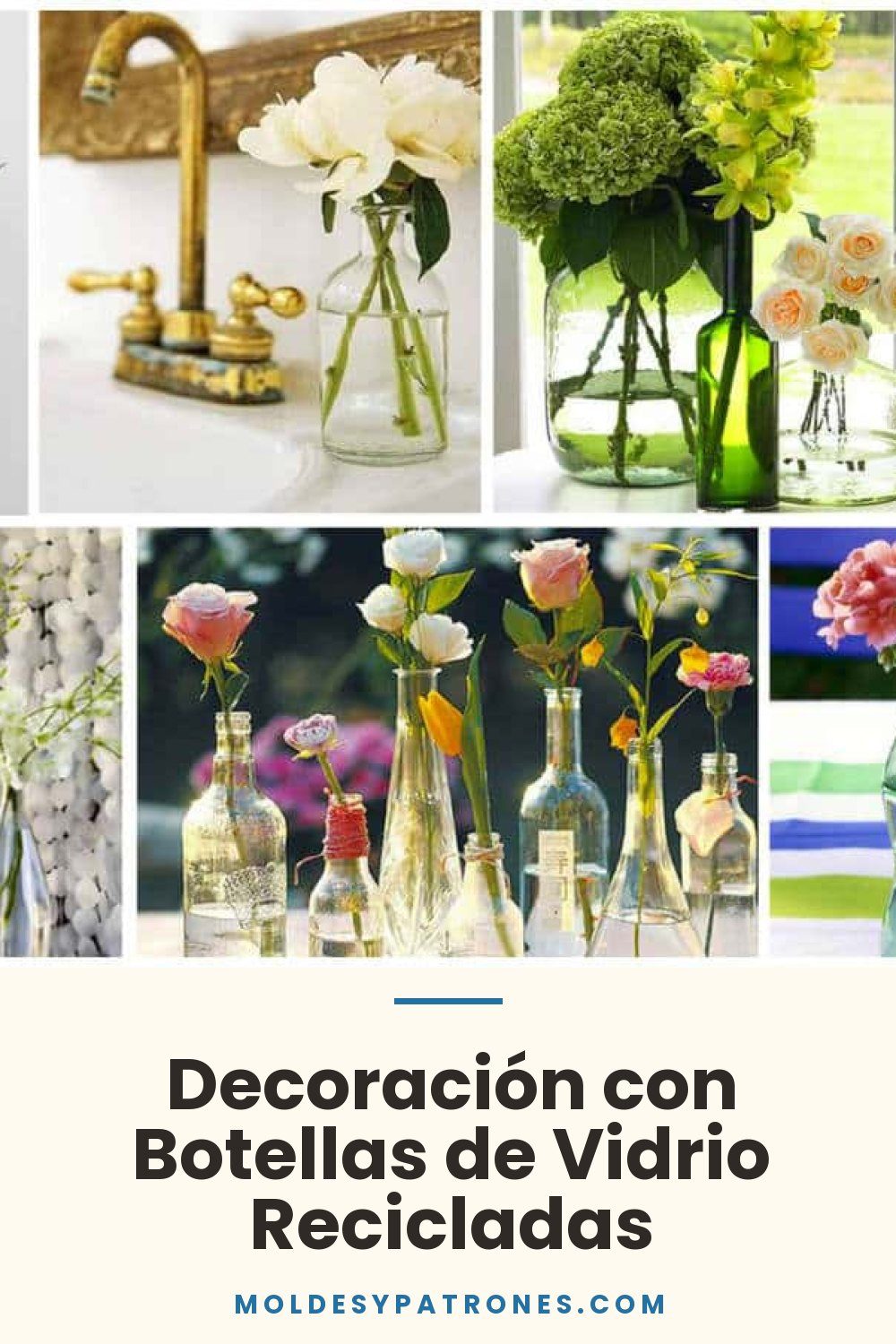 Decoración con Botellas de Vidrio Recicladas