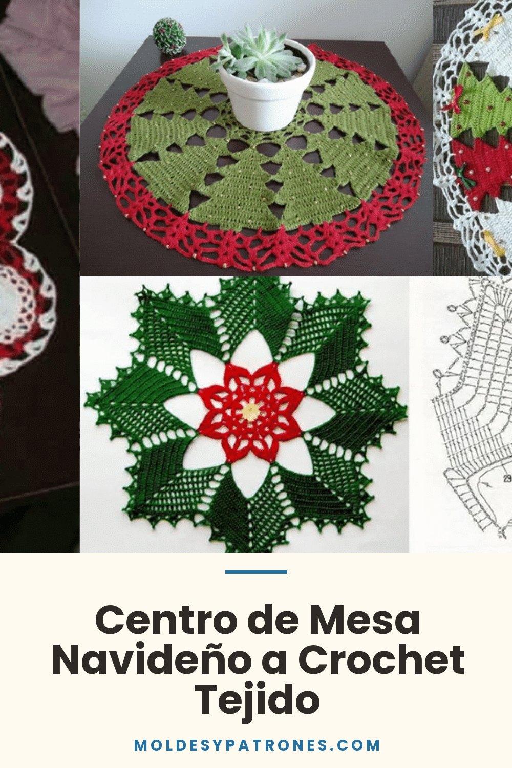 Centro de Mesa Navideño a Crochet Tejido