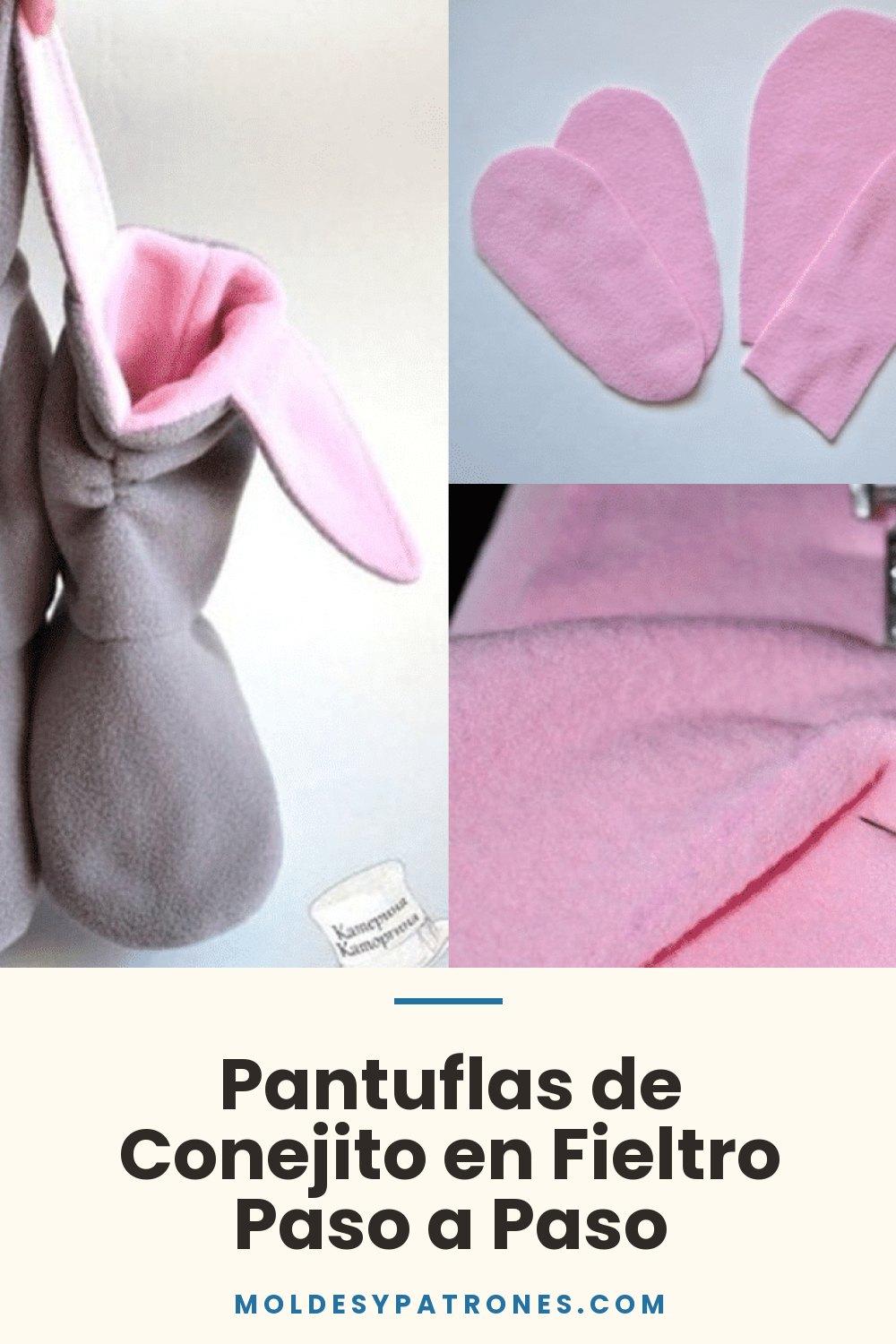 Pantuflas de Conejito en Fieltro Paso a Paso