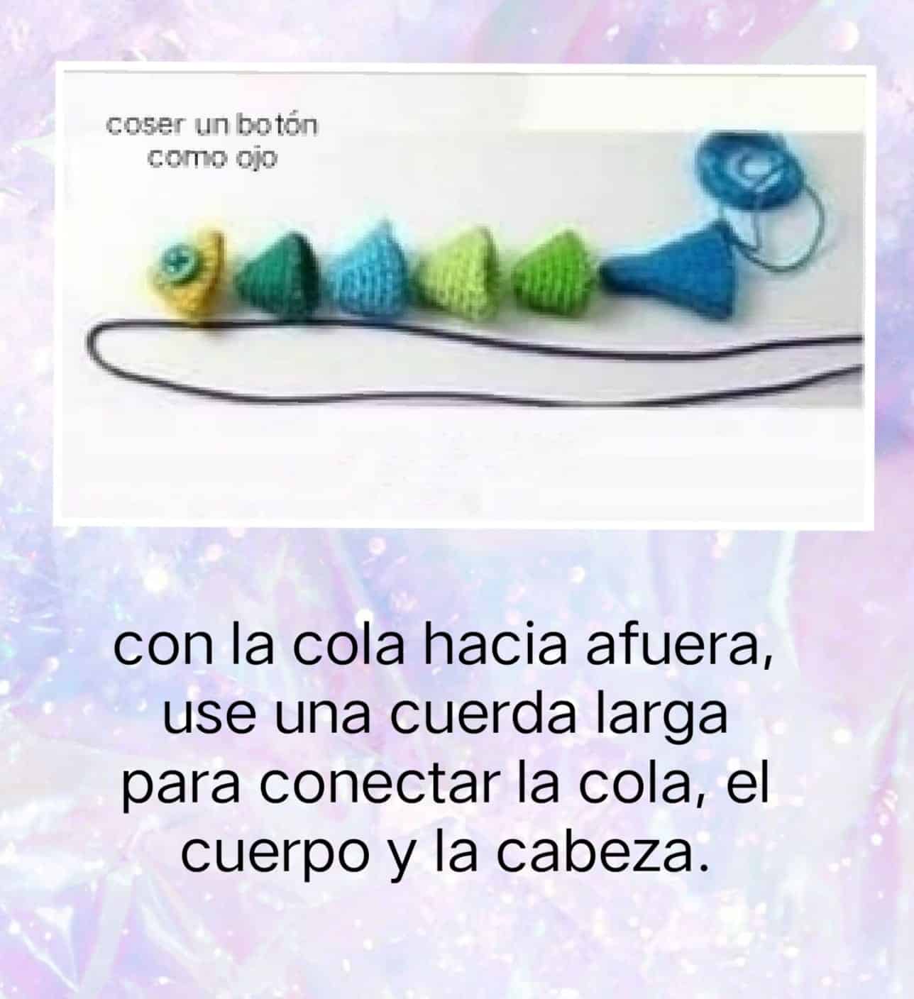 llavero de pez a crochet paso a paso 6