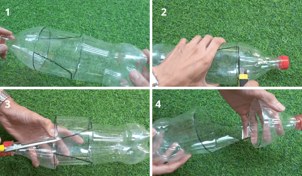 macetero hecho con botella de plastico paso a paso
