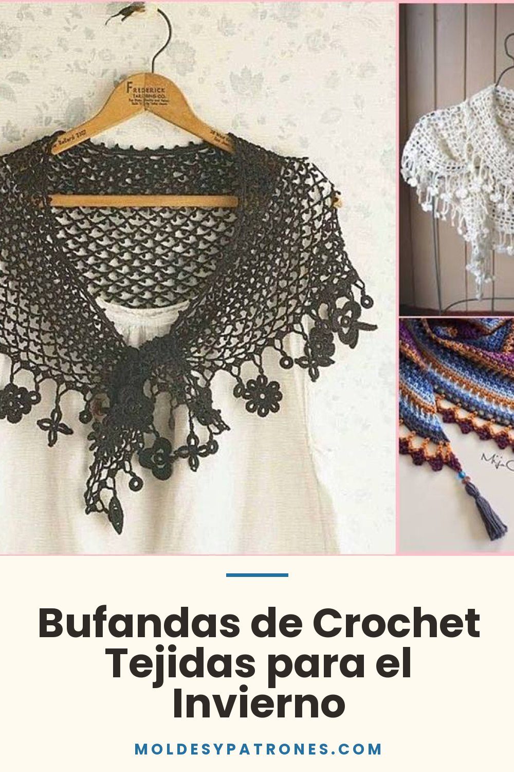 Bufandas de Crochet Tejidas para el Invierno