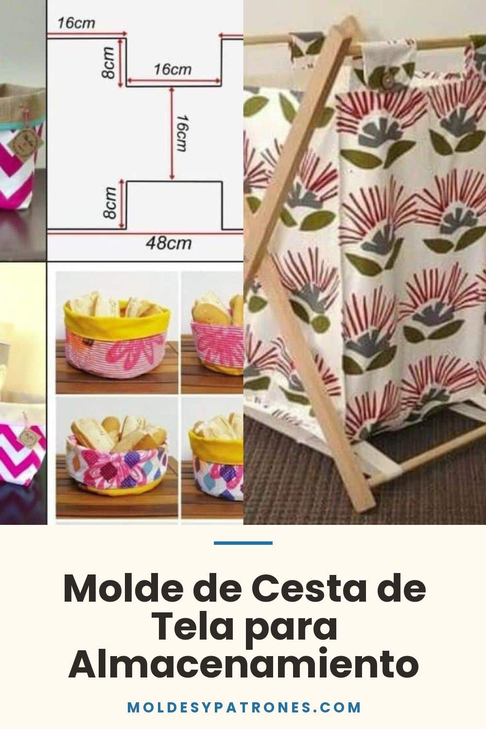 Molde de Cesta de Tela para Almacenamiento