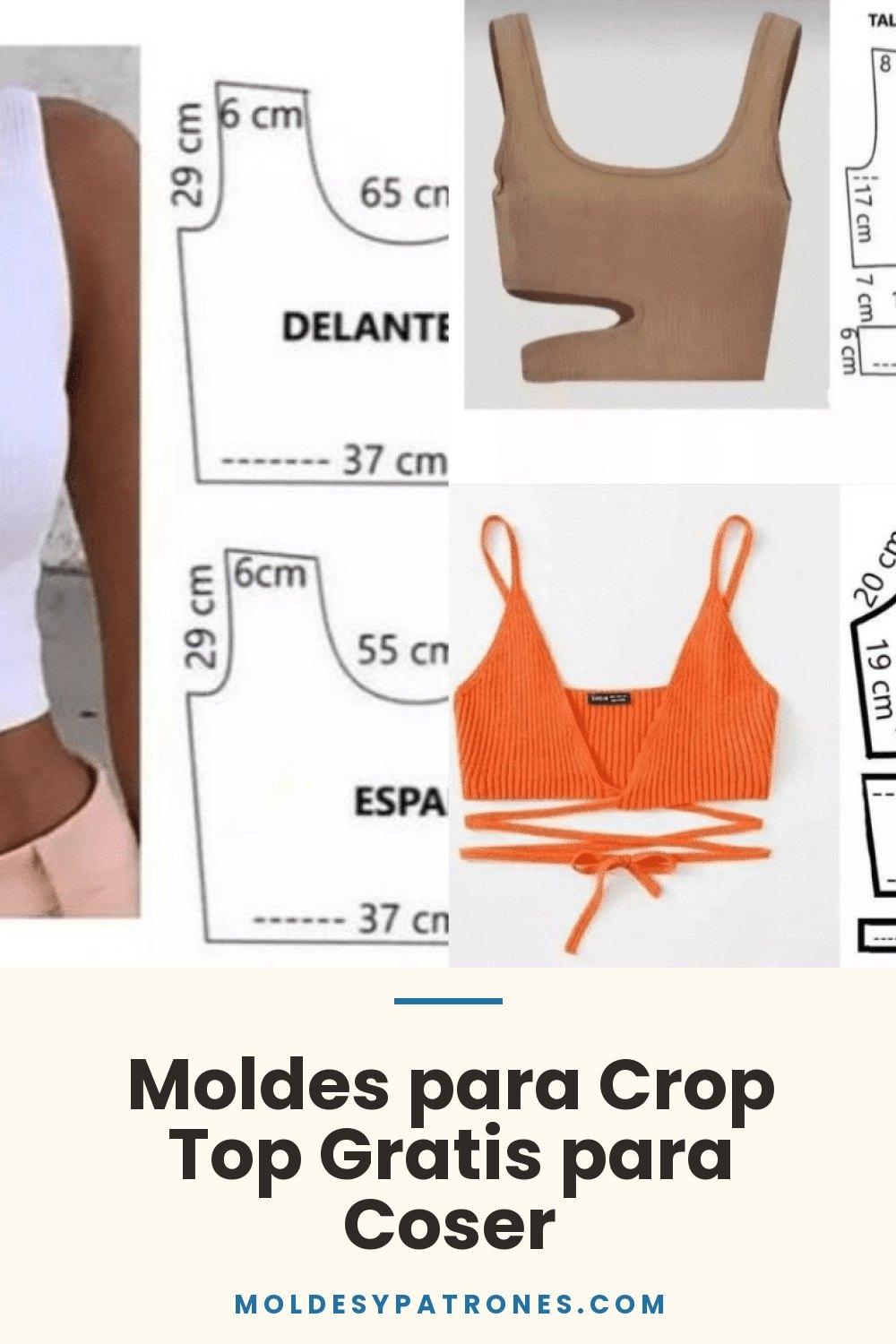Moldes para Crop Top Gratis para Coser