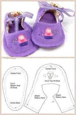 moldes para zapatos de bebe 2