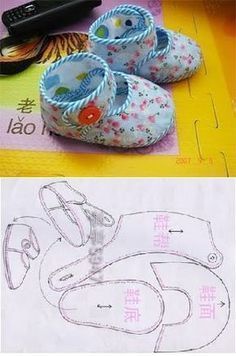 moldes para zapatos de bebe 8