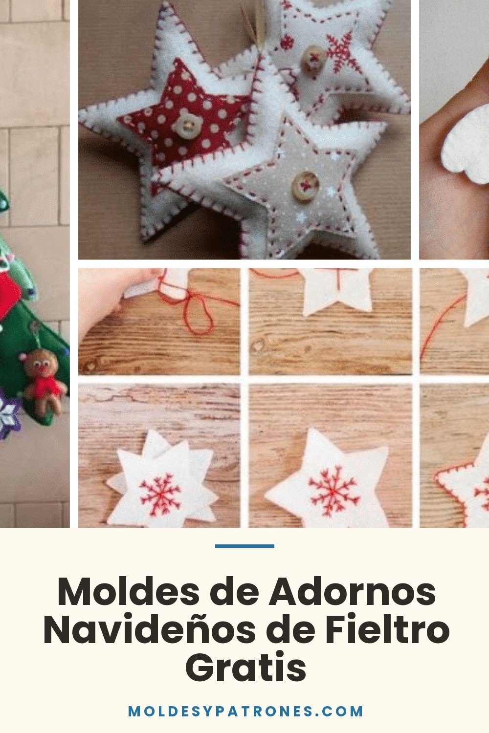 Moldes de Adornos Navideños de Fieltro Gratis