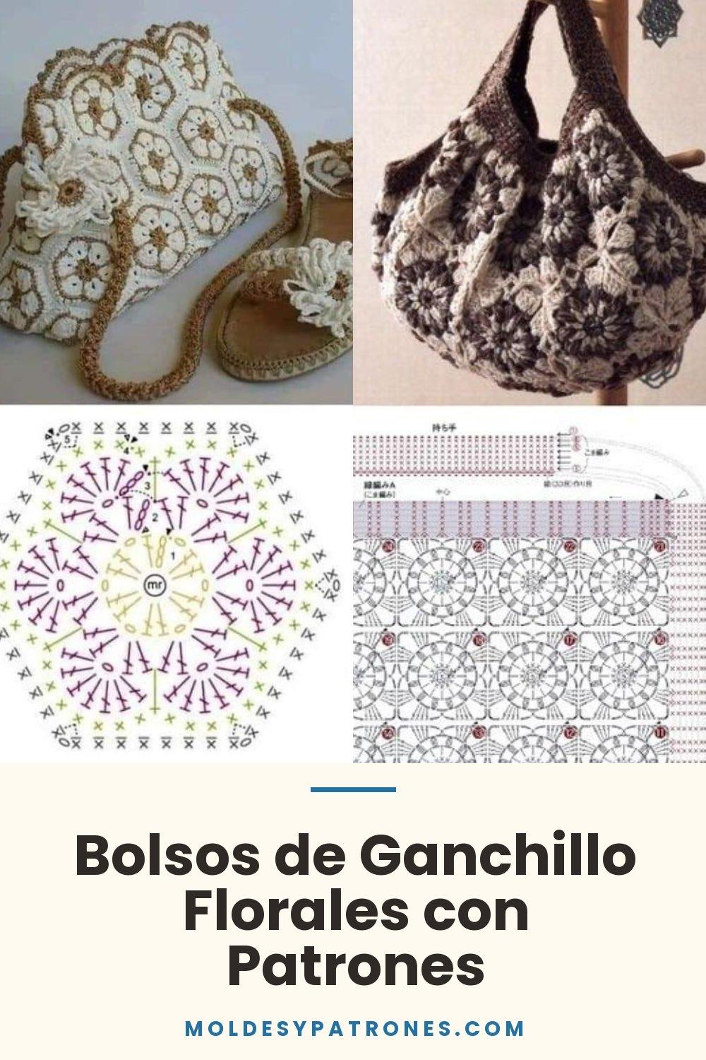 Bolsos de Ganchillo Florales con Patrones