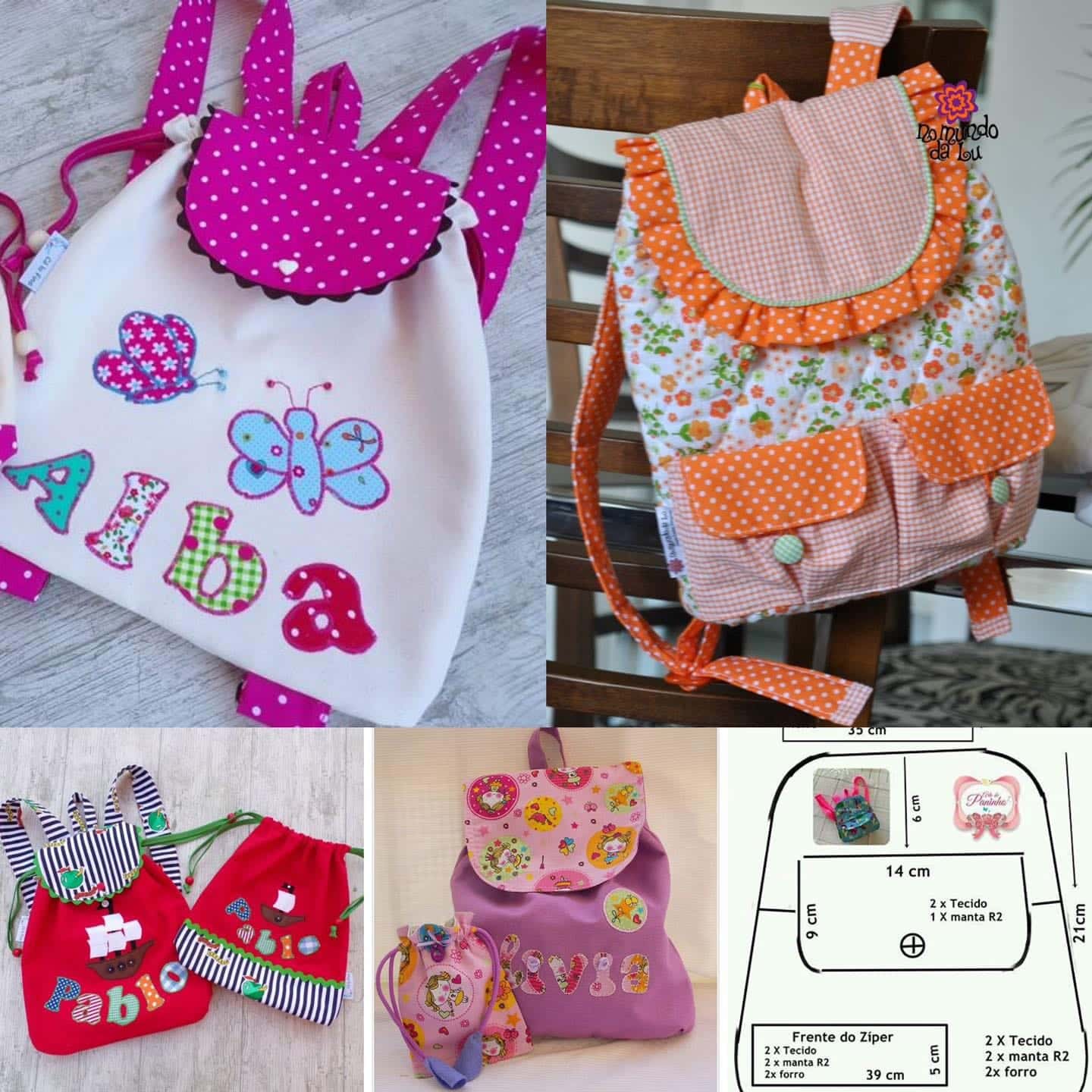 patrones de mochilas infantiles de tela 2