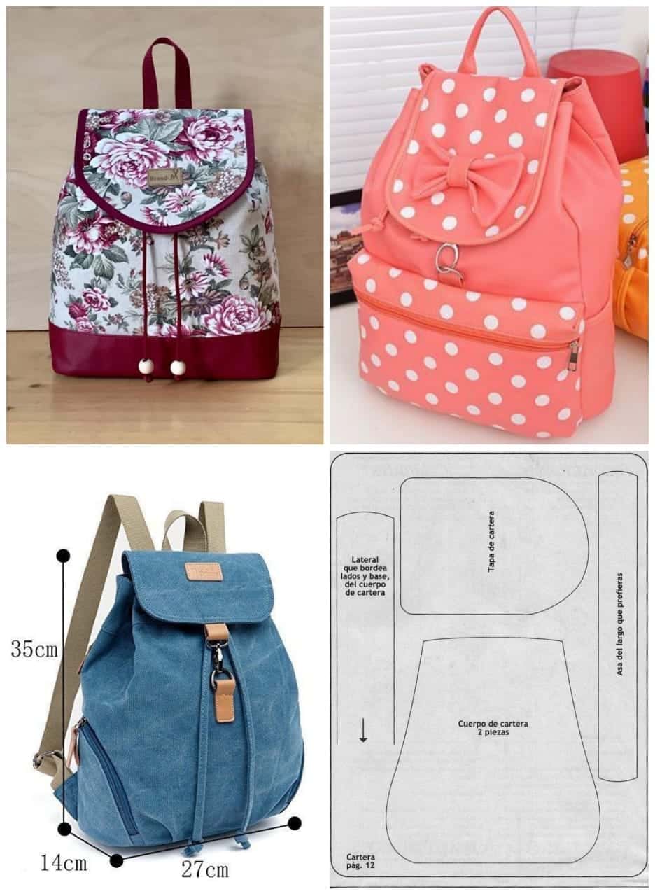 patrones de mochilas infantiles de tela 3