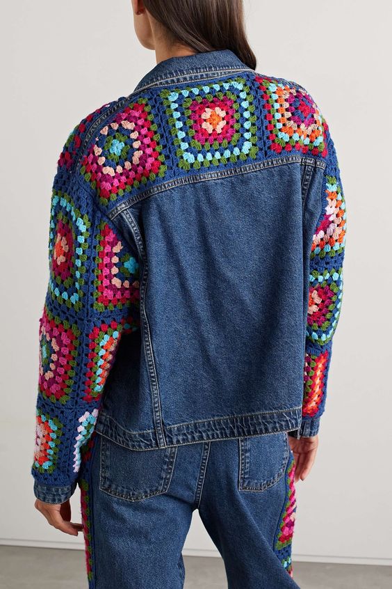 personalizar chaquetas de mezclilla con crochet 10