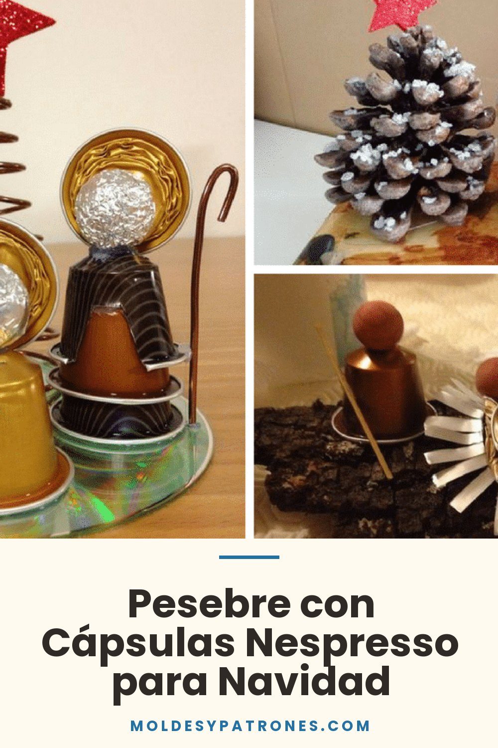 Pesebre con Cápsulas Nespresso para Navidad